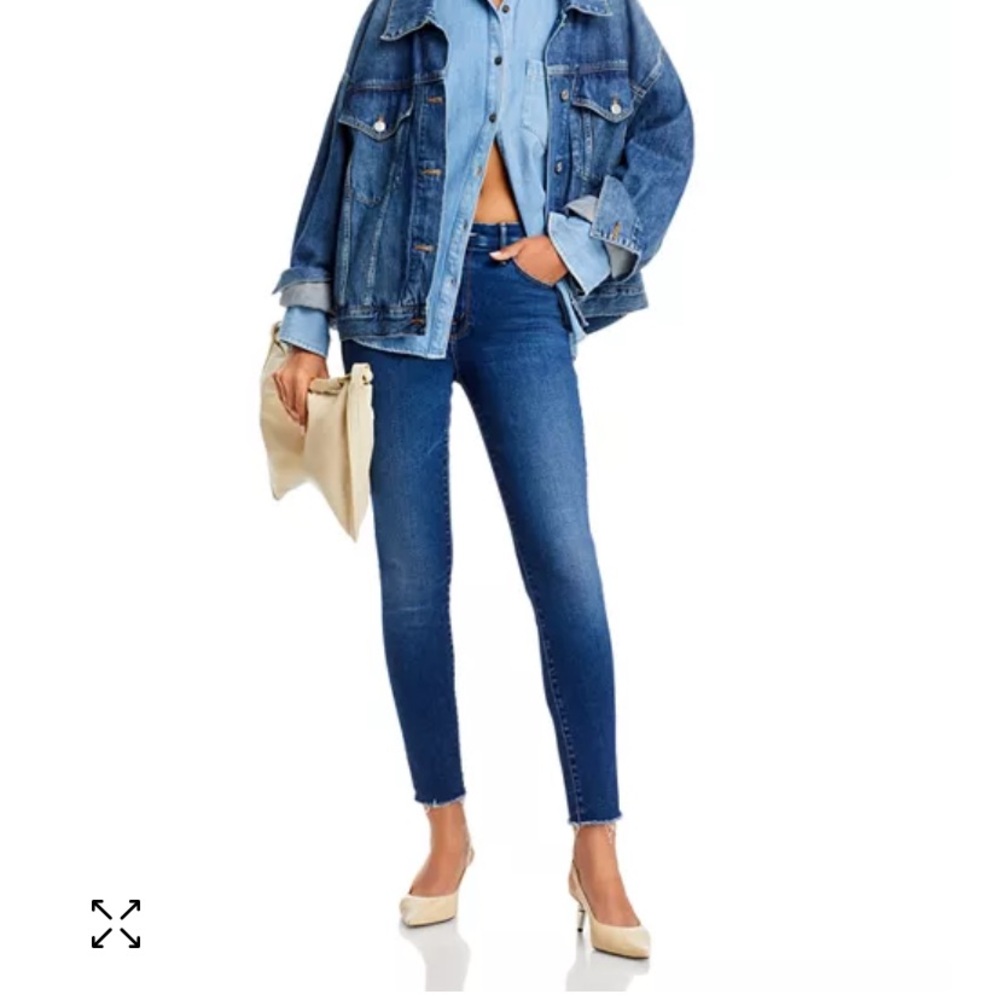 Mother Looker Ankle Fray Jeans - Twilight Magic